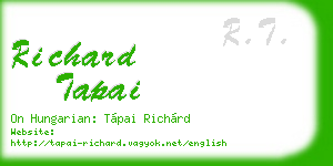 richard tapai business card