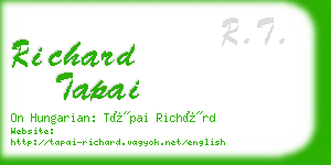 richard tapai business card